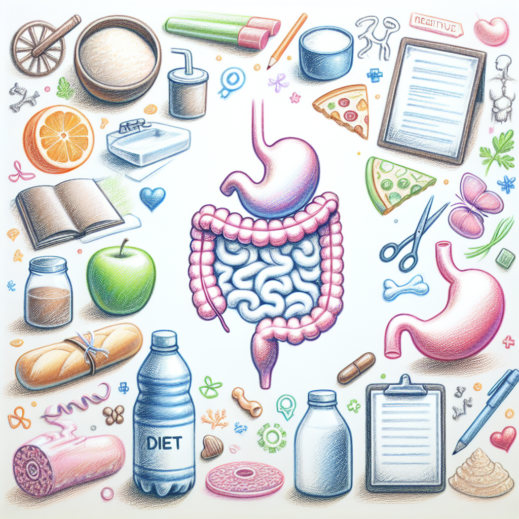 Pastelková ilustrace znázorňující téma: Diety