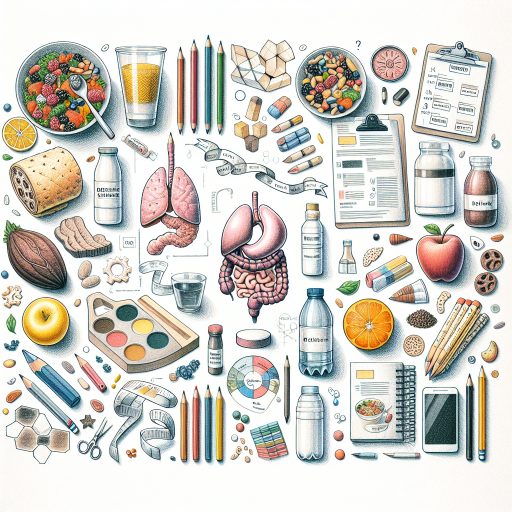 Pastelková ilustrace znázorňující téma: Diety a výživa