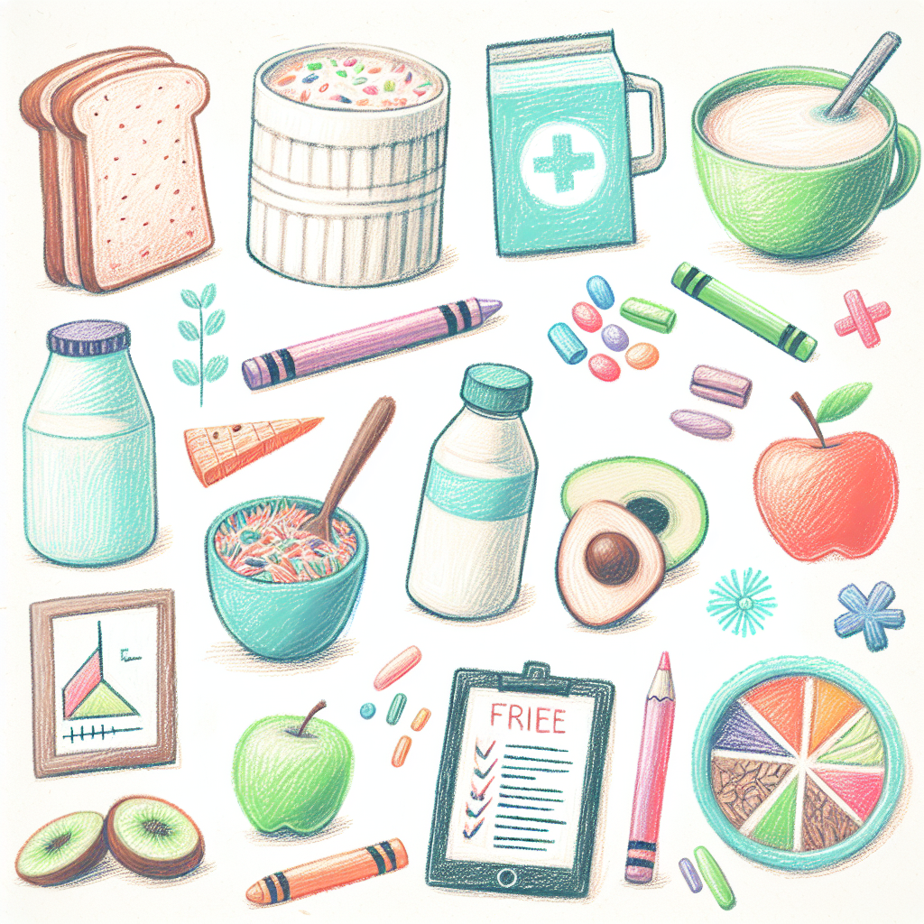 Pastelková ilustrace znázorňující téma: Diety