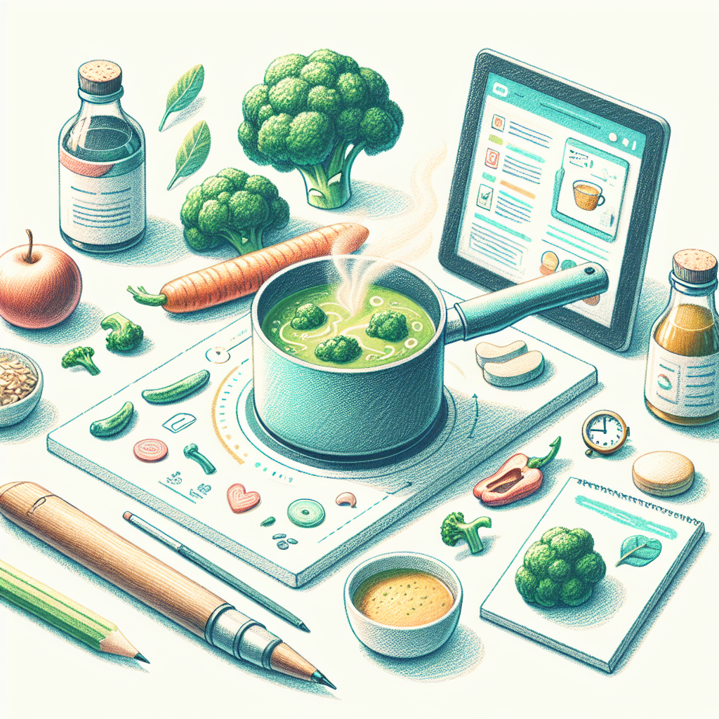 Pastelková ilustrace znázorňující téma: Recepty