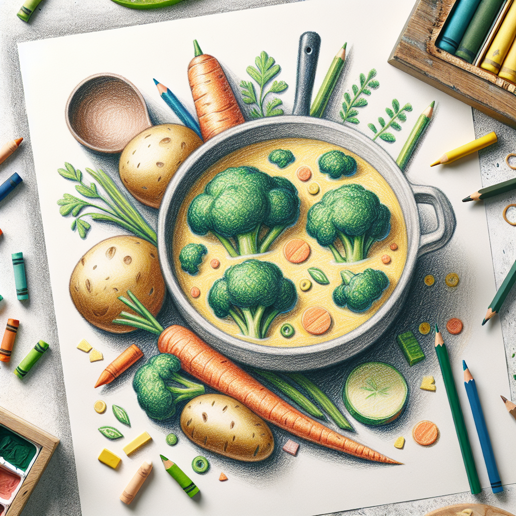 Pastelková ilustrace znázorňující téma: Recepty