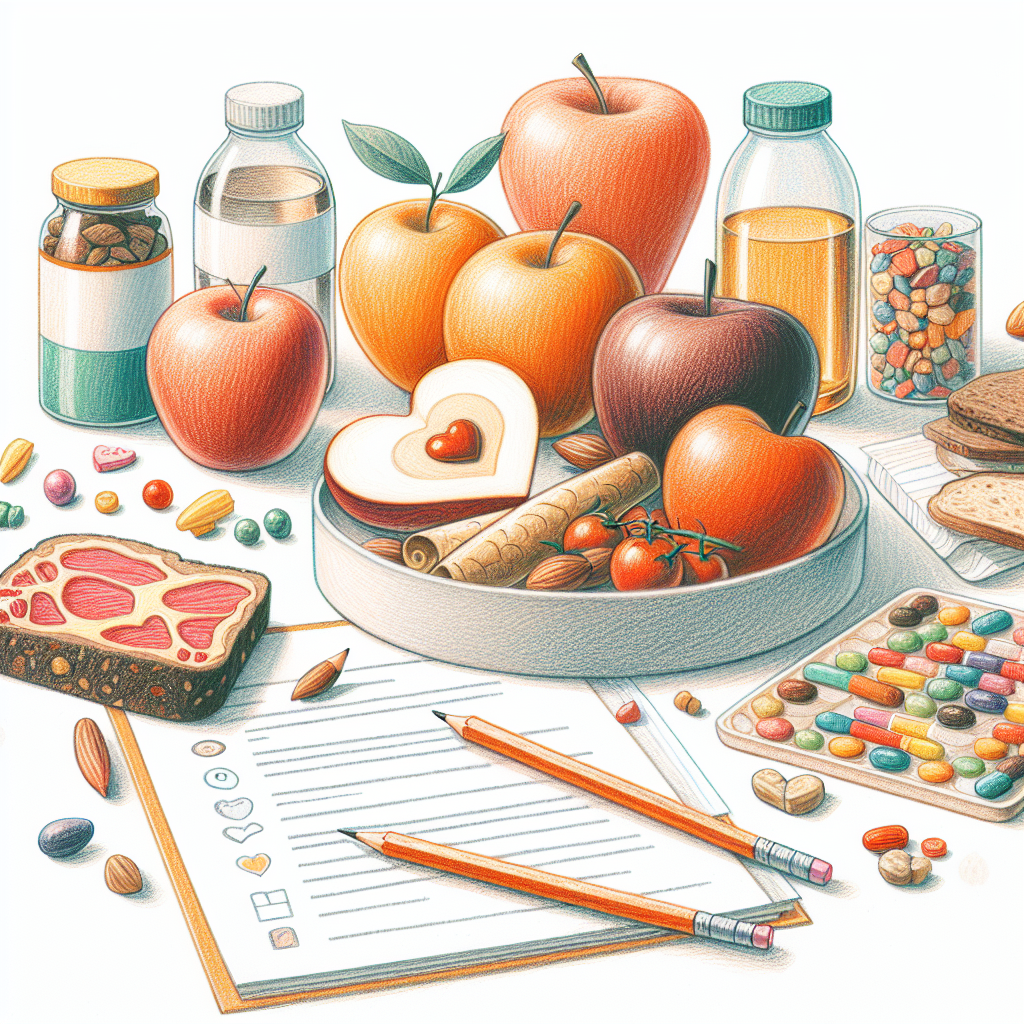 Pastelková ilustrace znázorňující téma: Výživa