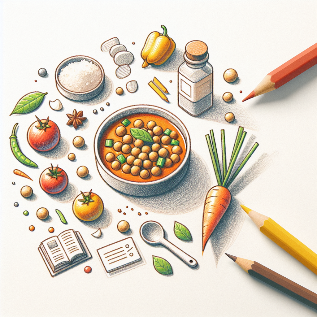 Pastelková ilustrace znázorňující téma: Recepty