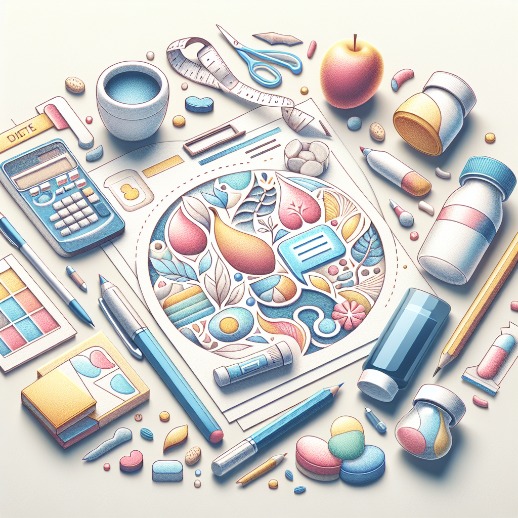 Pastelková ilustrace znázorňující téma: Zdraví a výživa