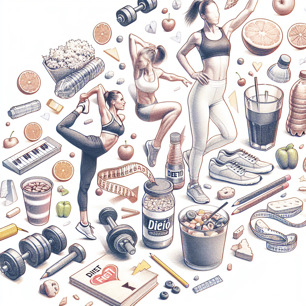 Pastelková ilustrace znázorňující téma: Fitness a Cvičení