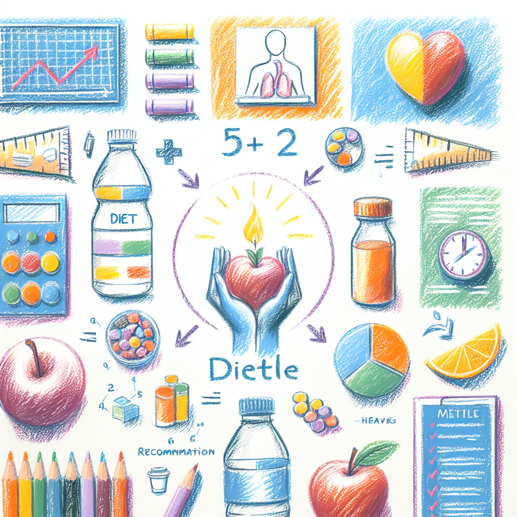 Pastelková ilustrace znázorňující téma: Diety