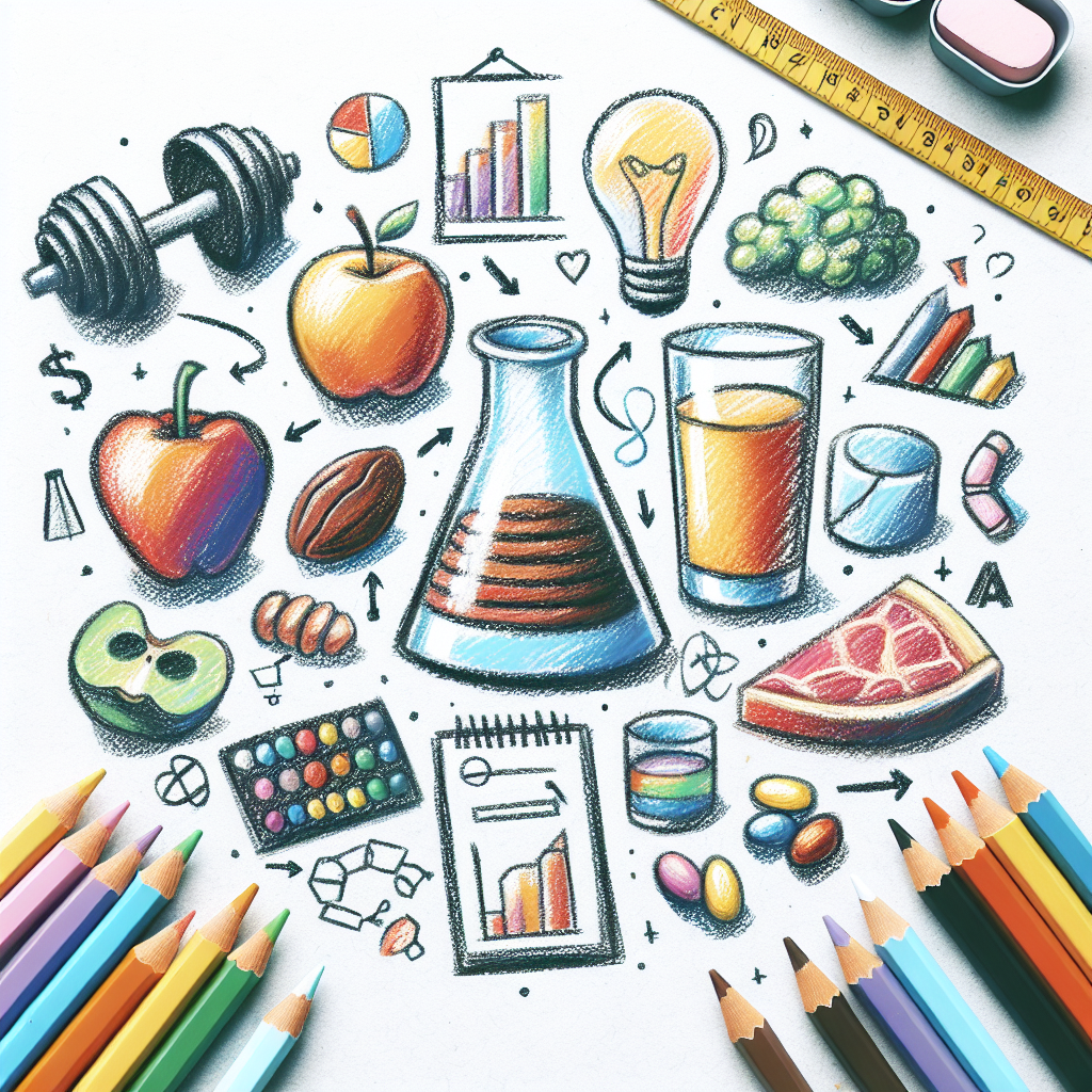 Pastelková ilustrace znázorňující téma: Zdravá výživa
