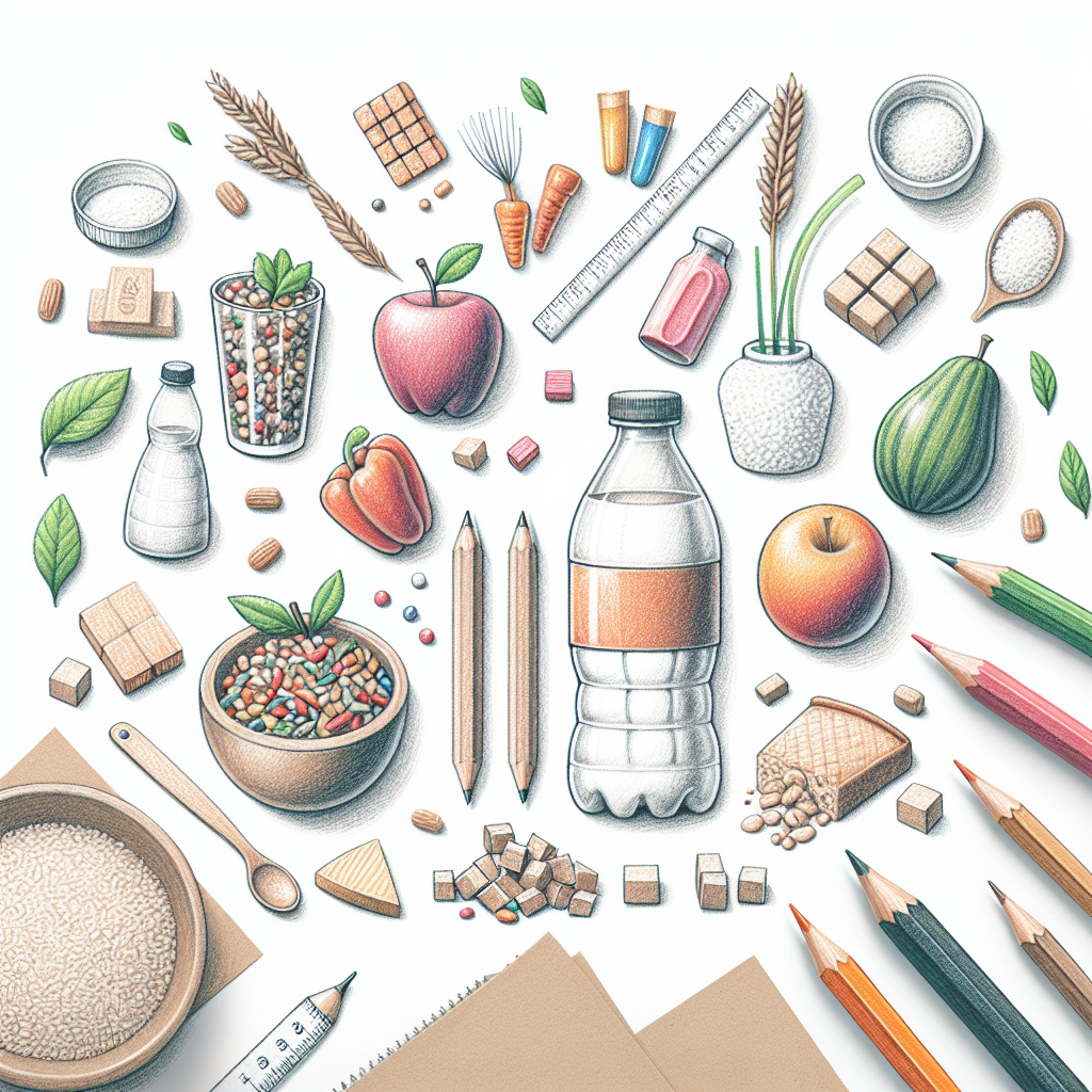 Pastelková ilustrace znázorňující téma: Výživa