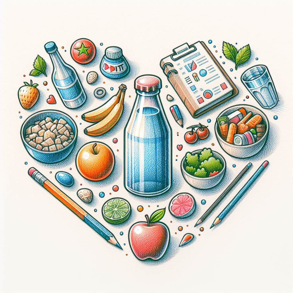 Pastelková ilustrace znázorňující téma: Zdravá strava