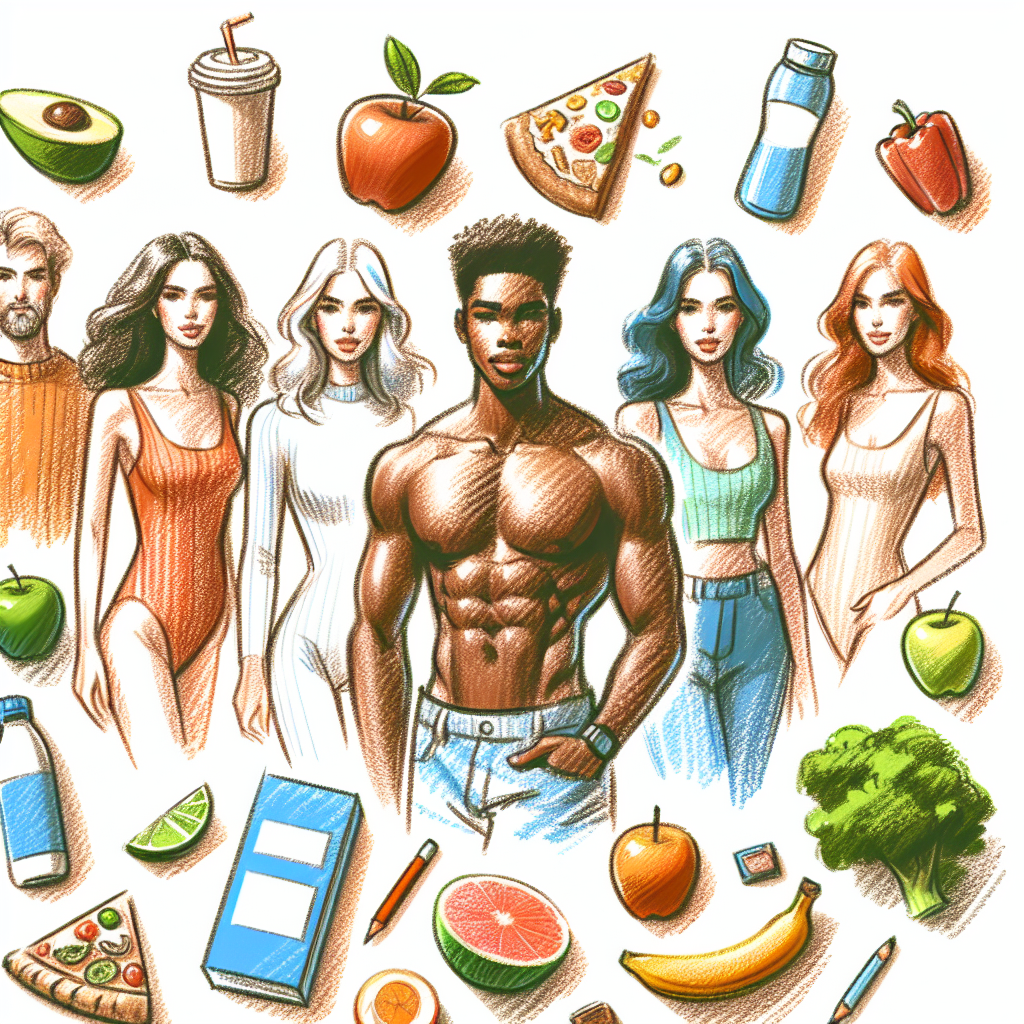 Pastelková ilustrace znázorňující téma: Zdravá výživa