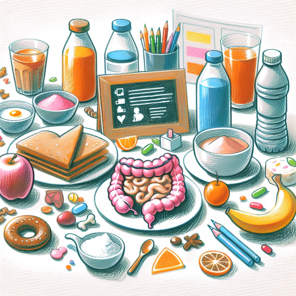 Pastelková ilustrace znázorňující téma: Trávicí zdraví