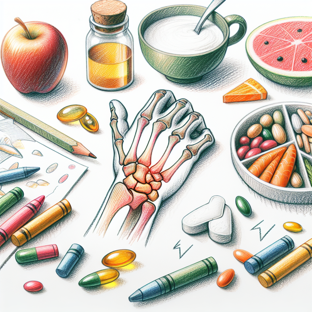 Pastelková ilustrace znázorňující téma: Výživa a zdraví