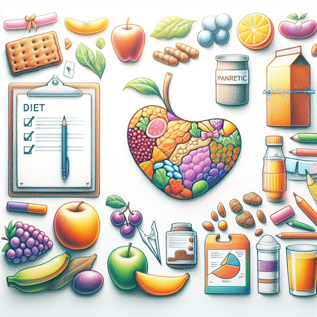 Pastelková ilustrace znázorňující téma: Zdravá výživa