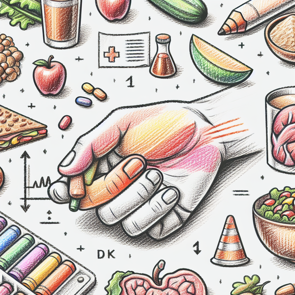 Pastelková ilustrace znázorňující téma: Zdraví a výživa