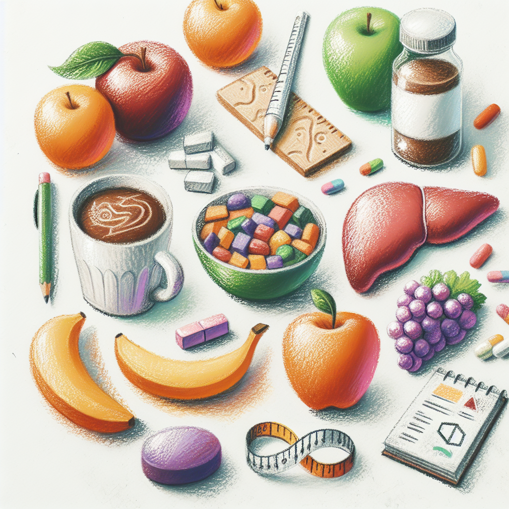 Pastelková ilustrace znázorňující téma: Zdraví a výživa