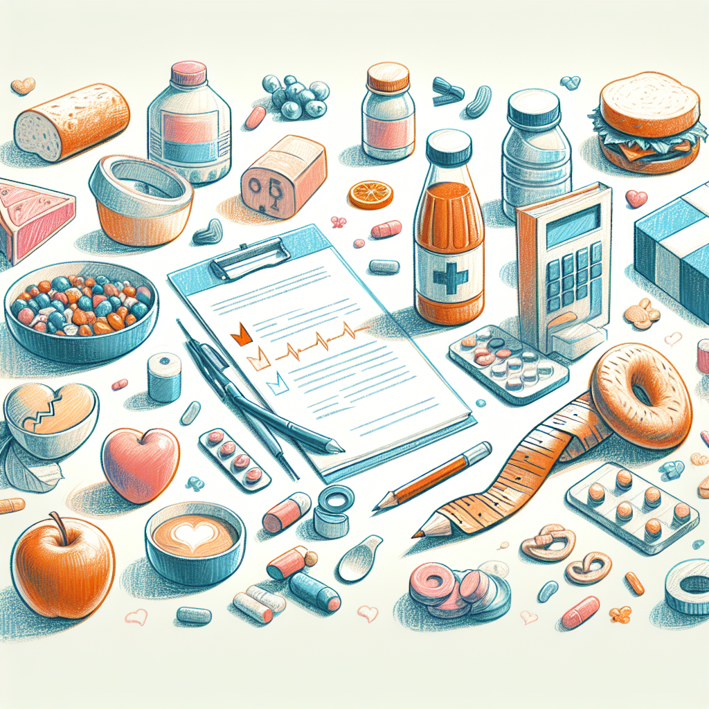 Pastelková ilustrace znázorňující téma: Zdraví a výživa