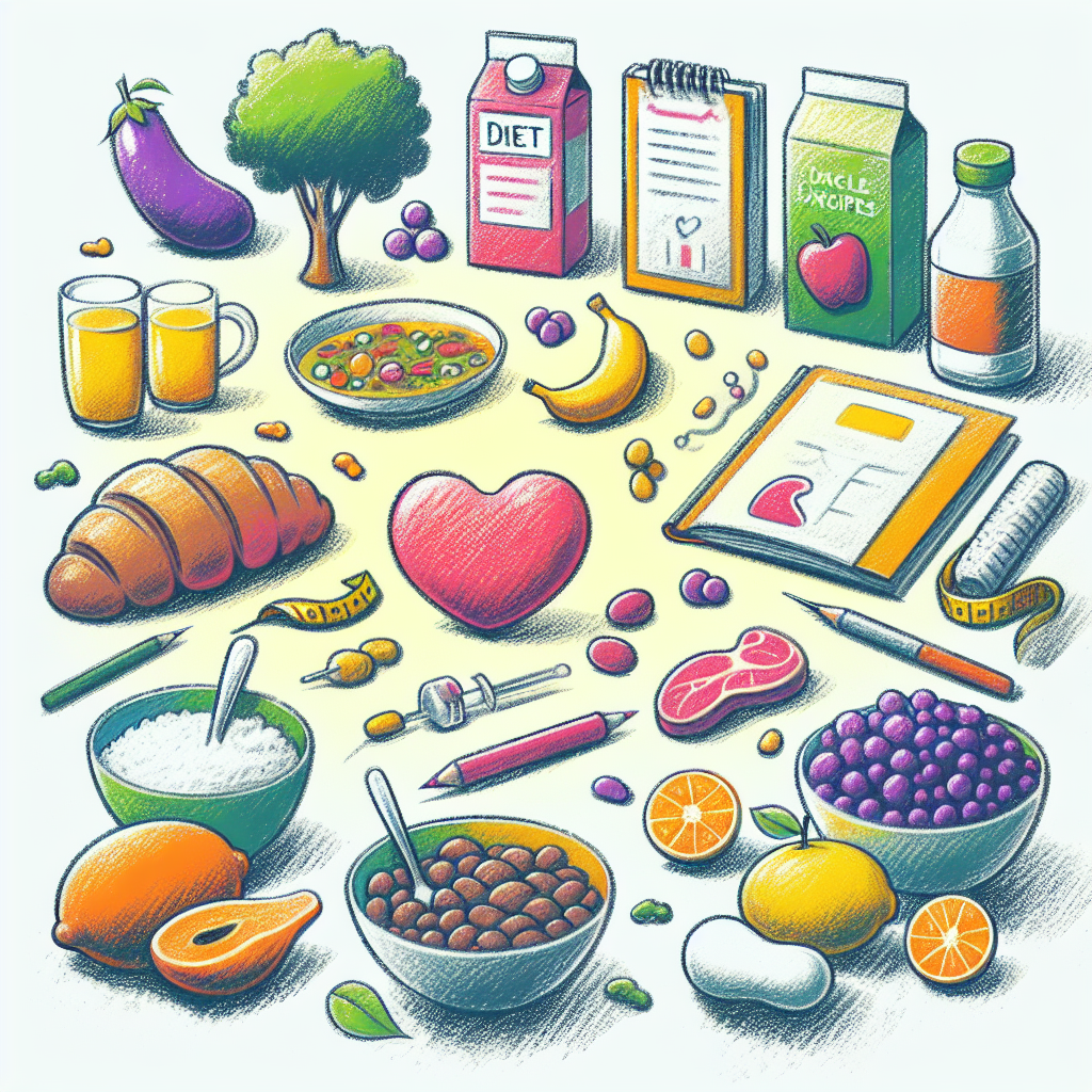 Pastelková ilustrace znázorňující téma: Zdraví a výživa