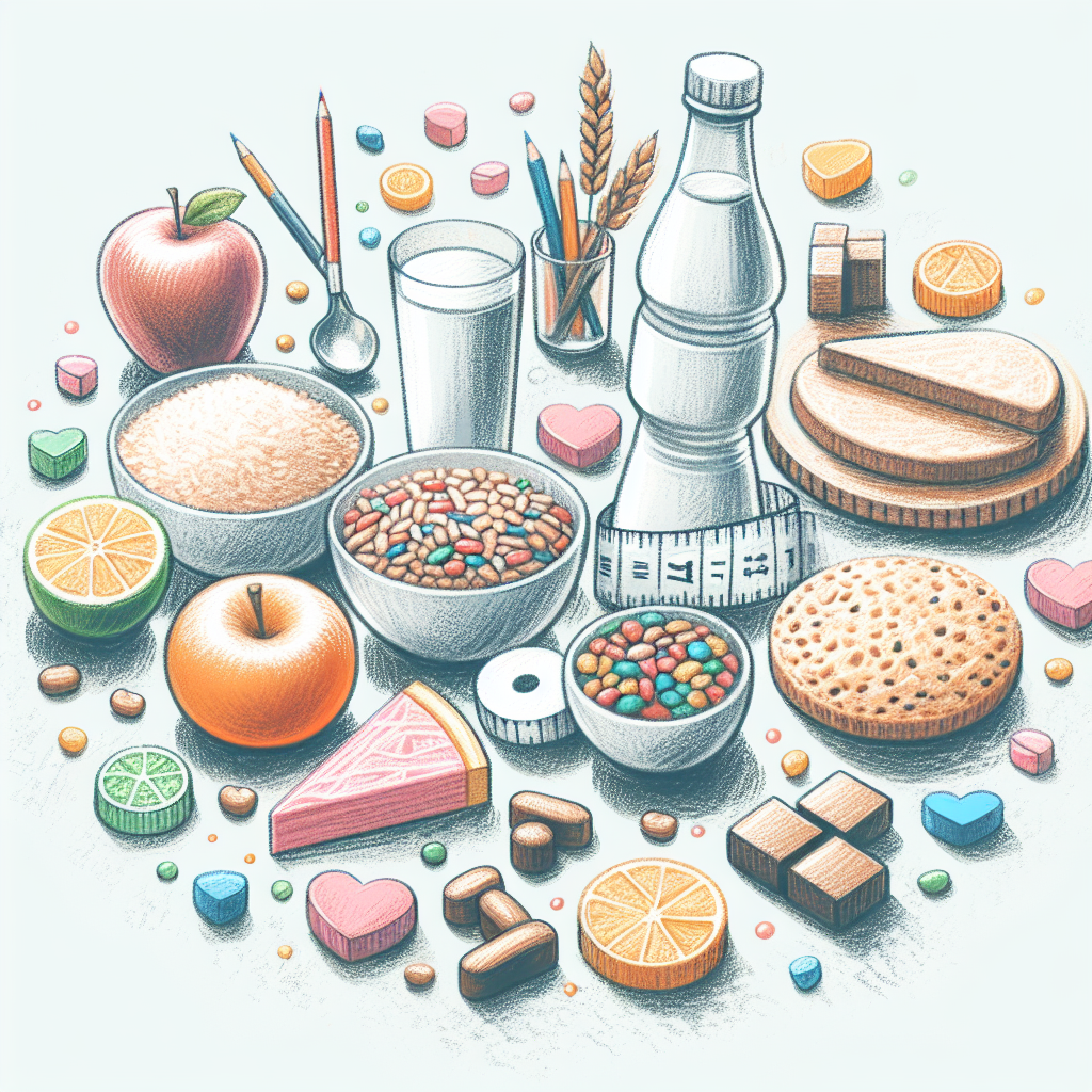 Pastelková ilustrace znázorňující téma: Zdraví a výživa
