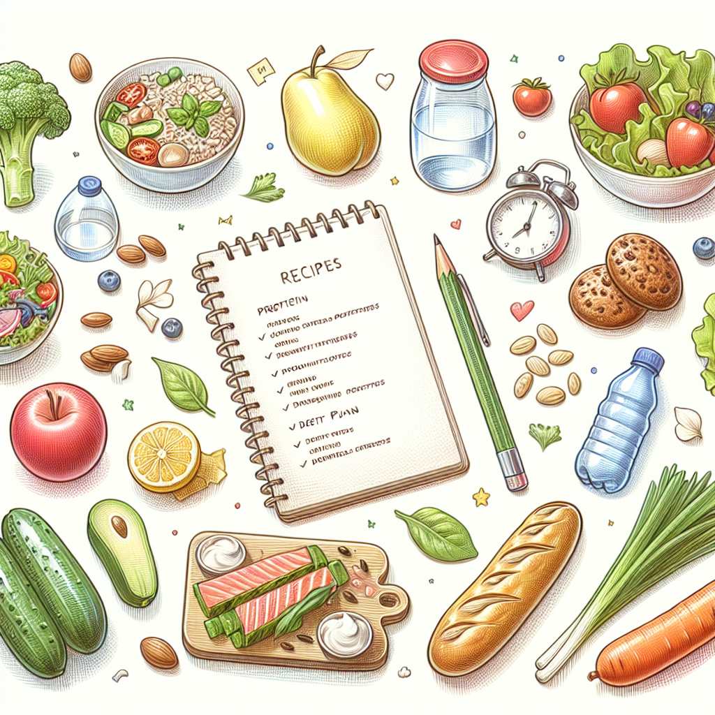 Pastelková ilustrace znázorňující téma: Diety a výživa