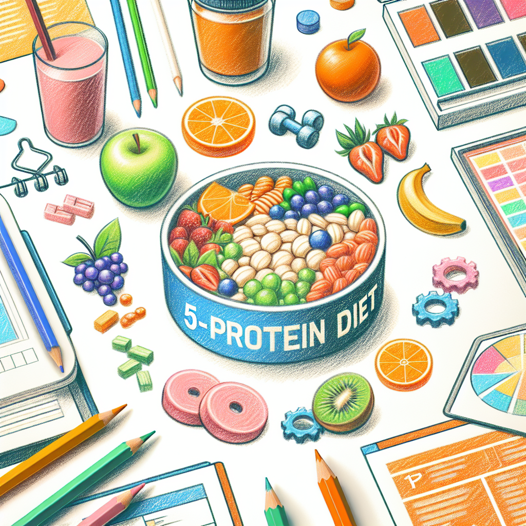 Pastelková ilustrace znázorňující téma: Diety