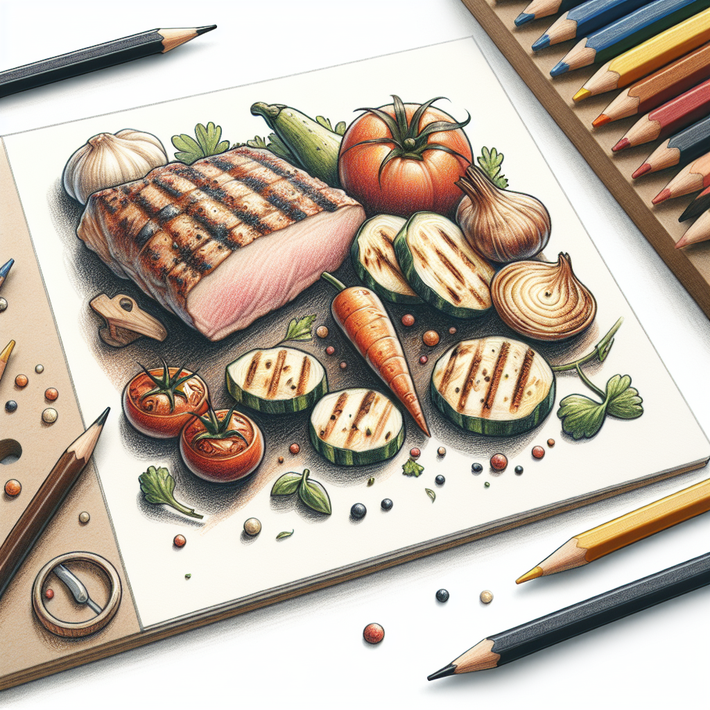 Pastelková ilustrace znázorňující téma: Recepty
