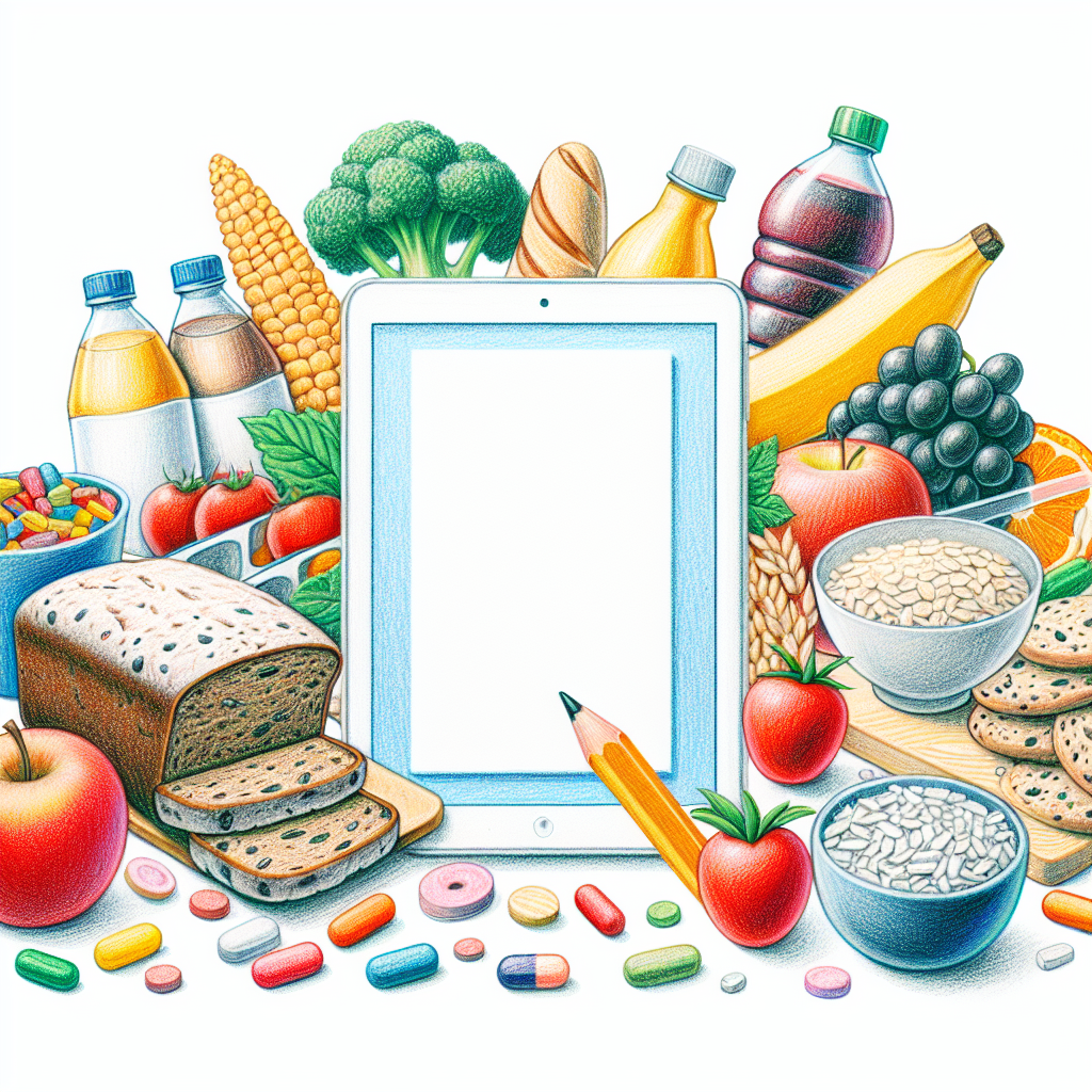 Pastelková ilustrace znázorňující téma: Zdraví a výživa