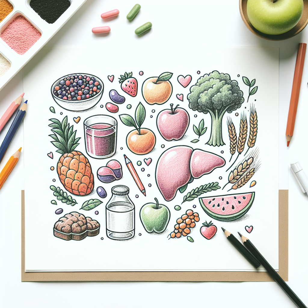 Pastelková ilustrace znázorňující téma: Zdravá výživa