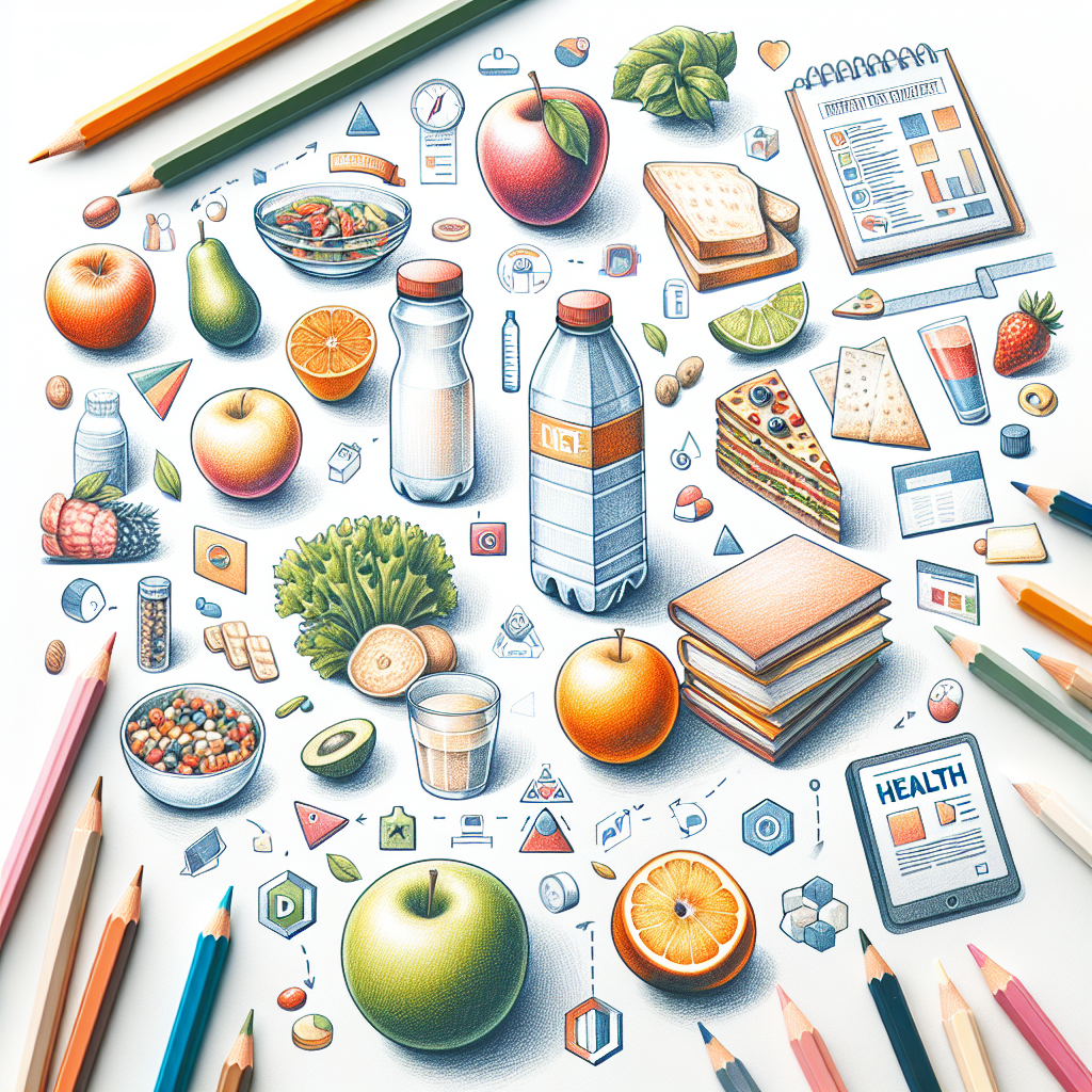 Pastelková ilustrace znázorňující téma: Výživa