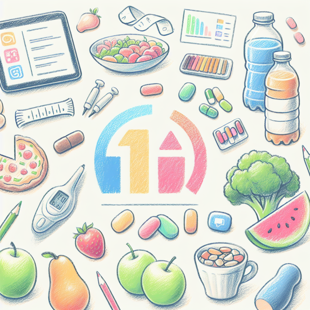 Pastelková ilustrace znázorňující téma: Výživa