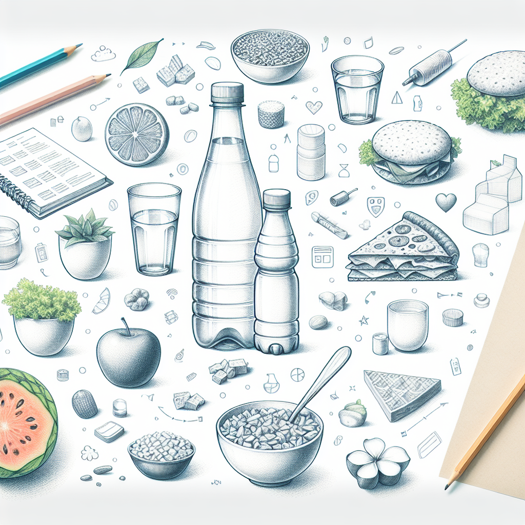 Pastelková ilustrace znázorňující téma: Strava a výživa