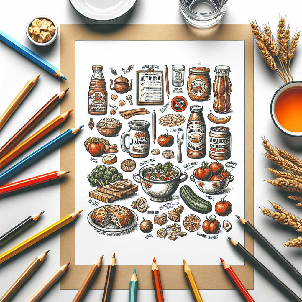 Pastelková ilustrace znázorňující téma: Tradiční česká kuchyně