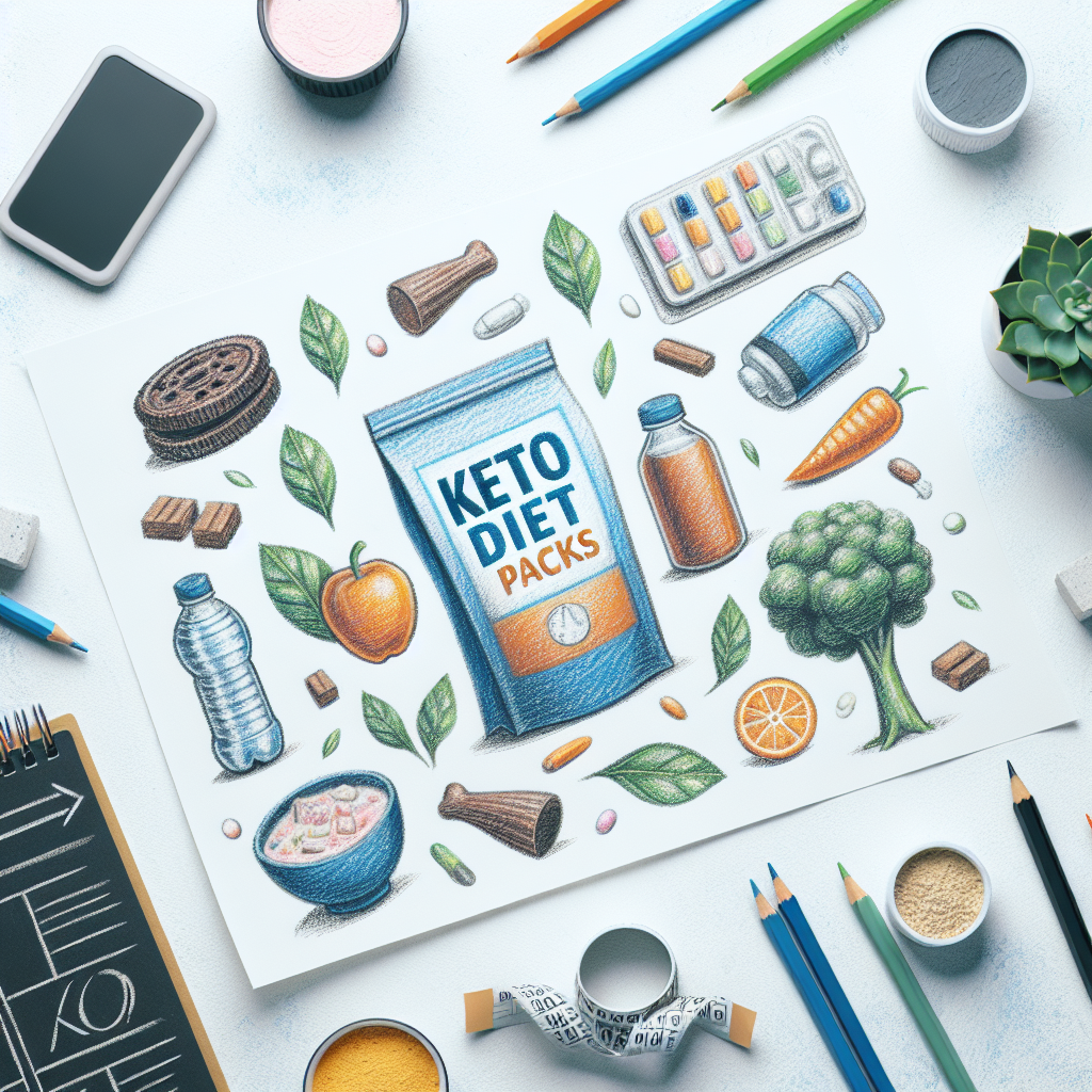 Pastelková ilustrace znázorňující téma: Keto dieta