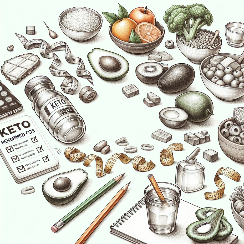Pastelková ilustrace znázorňující téma: Keto dieta