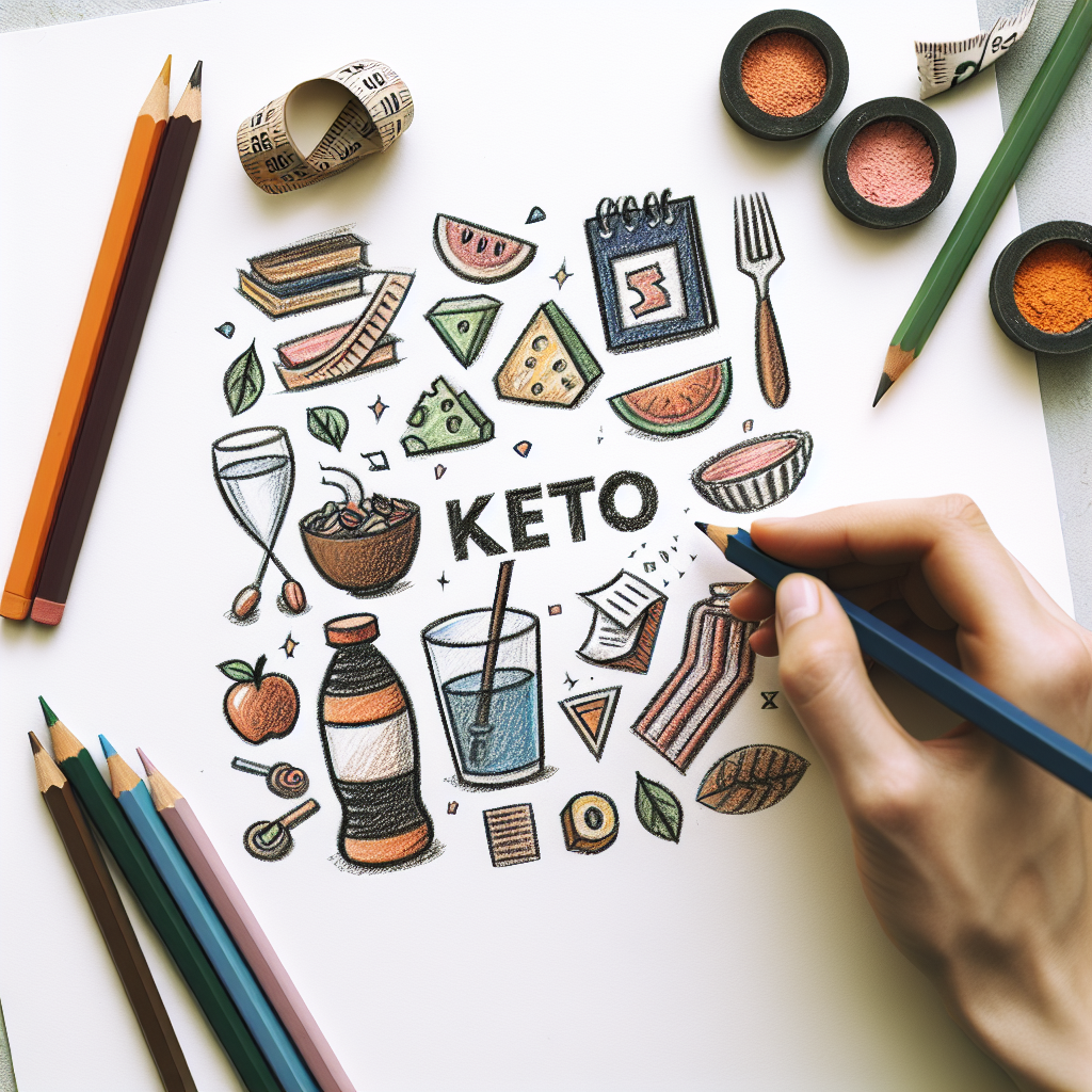 Pastelková ilustrace znázorňující téma: Diety