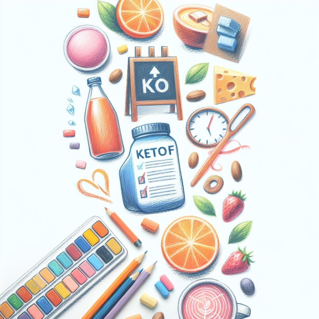 Pastelková ilustrace znázorňující téma: Diety