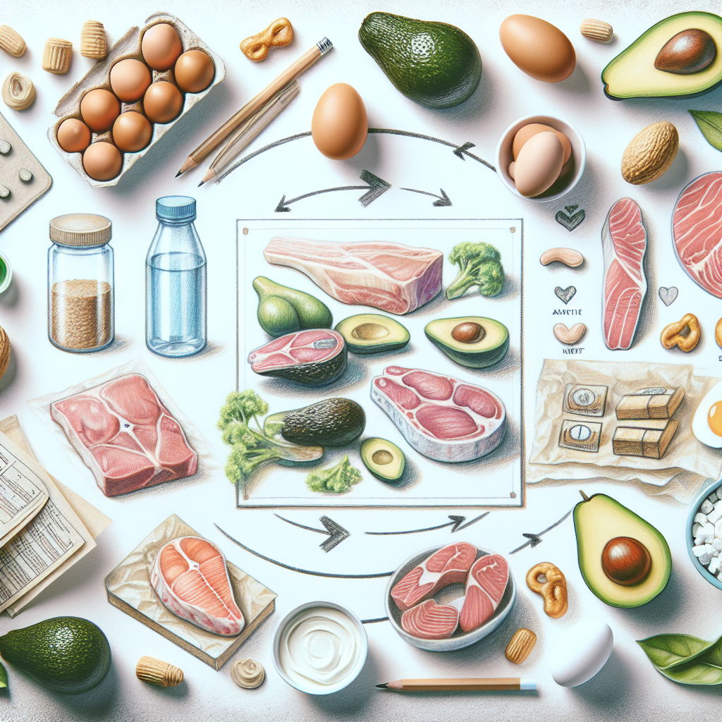 Pastelková ilustrace znázorňující téma: Diety