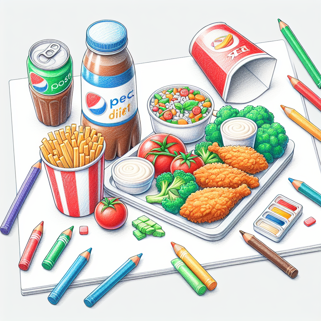 Pastelková ilustrace znázorňující téma: Stravování