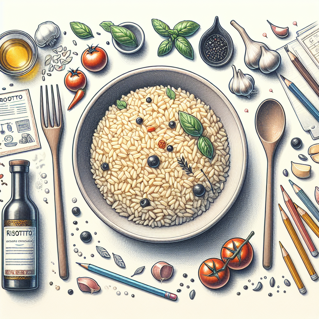 Pastelková ilustrace znázorňující téma: Italská kuchyně