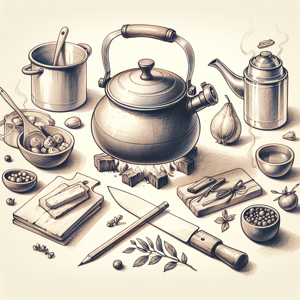 Pastelková ilustrace znázorňující téma: Vaření