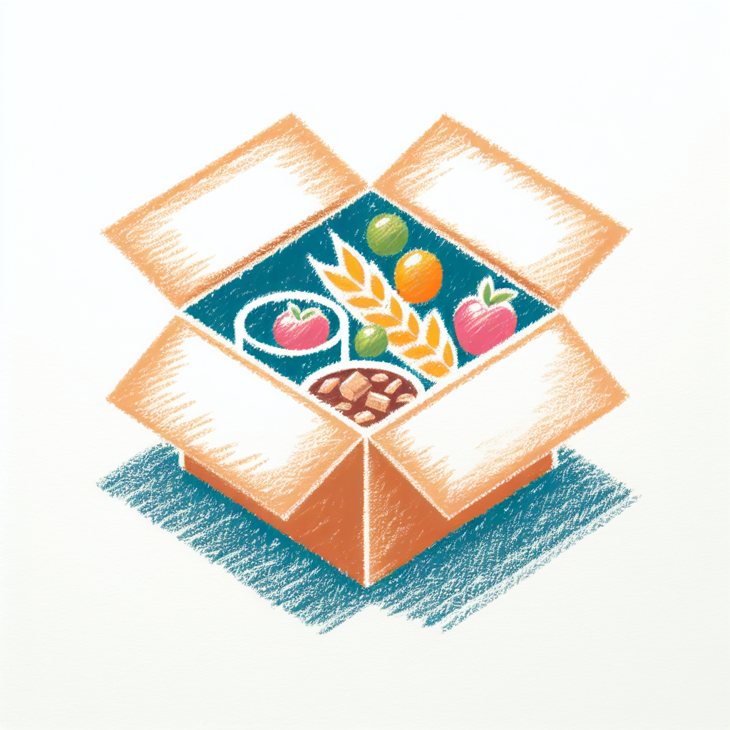 Pastelková ilustrace znázorňující téma: Diety