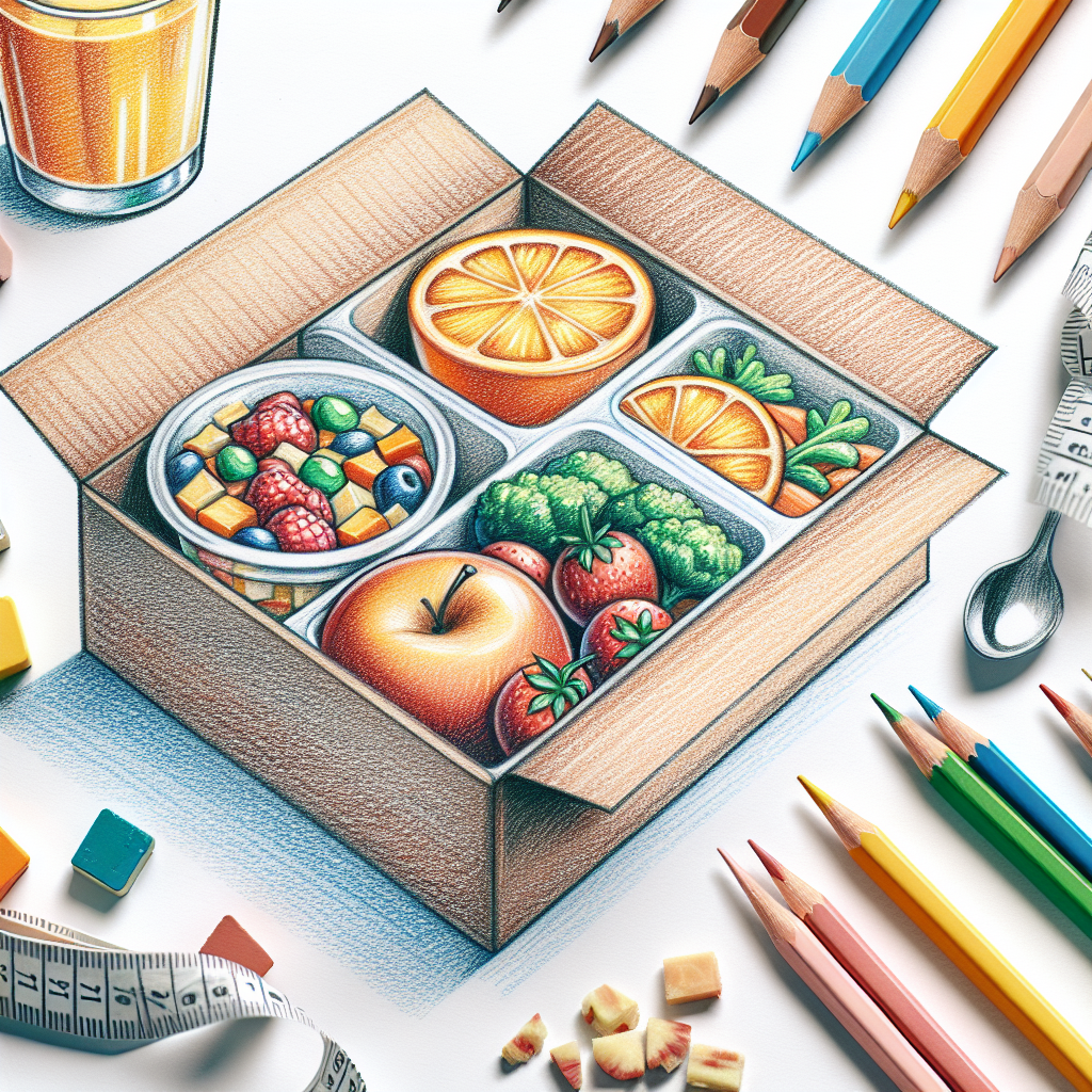 Pastelková ilustrace znázorňující téma: Diety