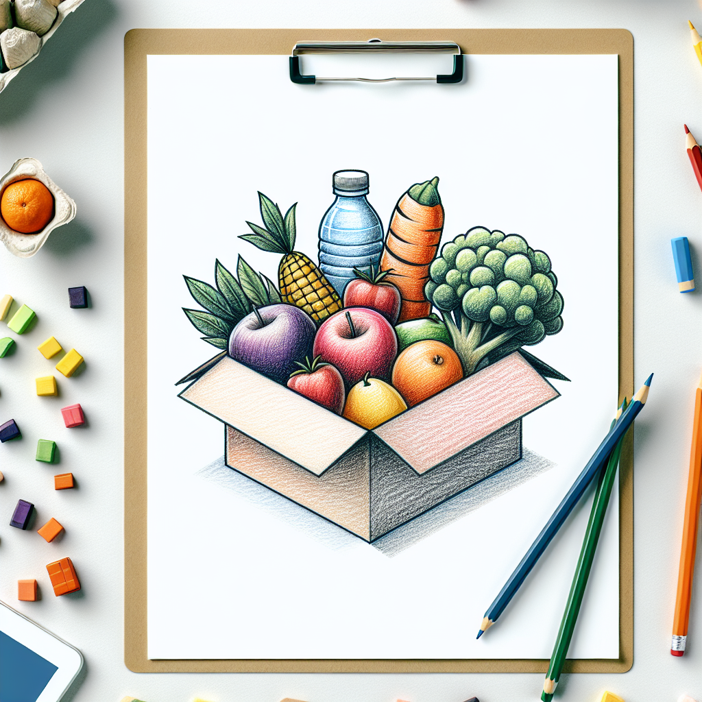Pastelková ilustrace znázorňující téma: Zdravé stravování