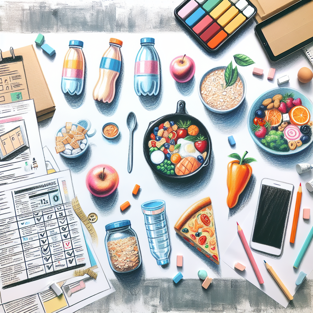 Pastelková ilustrace znázorňující téma: Zdravé stravování