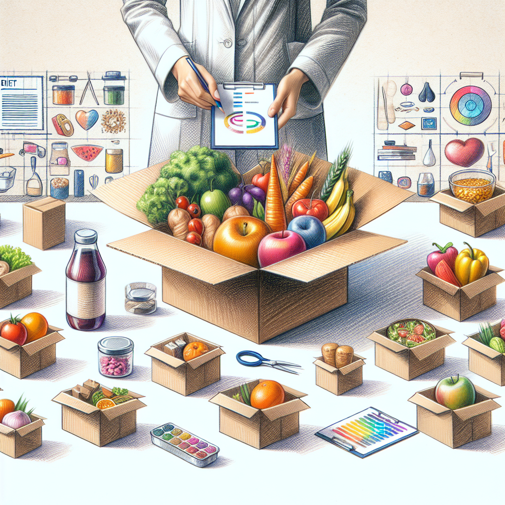 Pastelková ilustrace znázorňující téma: Diety a výživa