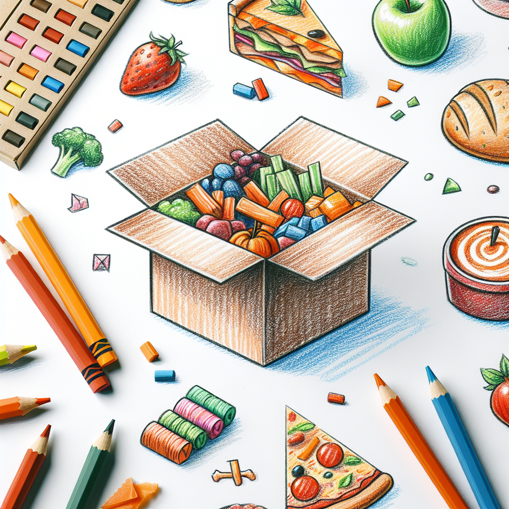 Pastelková ilustrace znázorňující téma: Zdravá strava