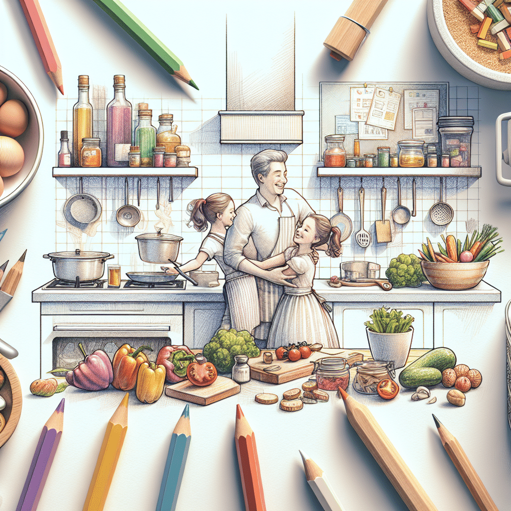 Pastelková ilustrace znázorňující téma: Recepty