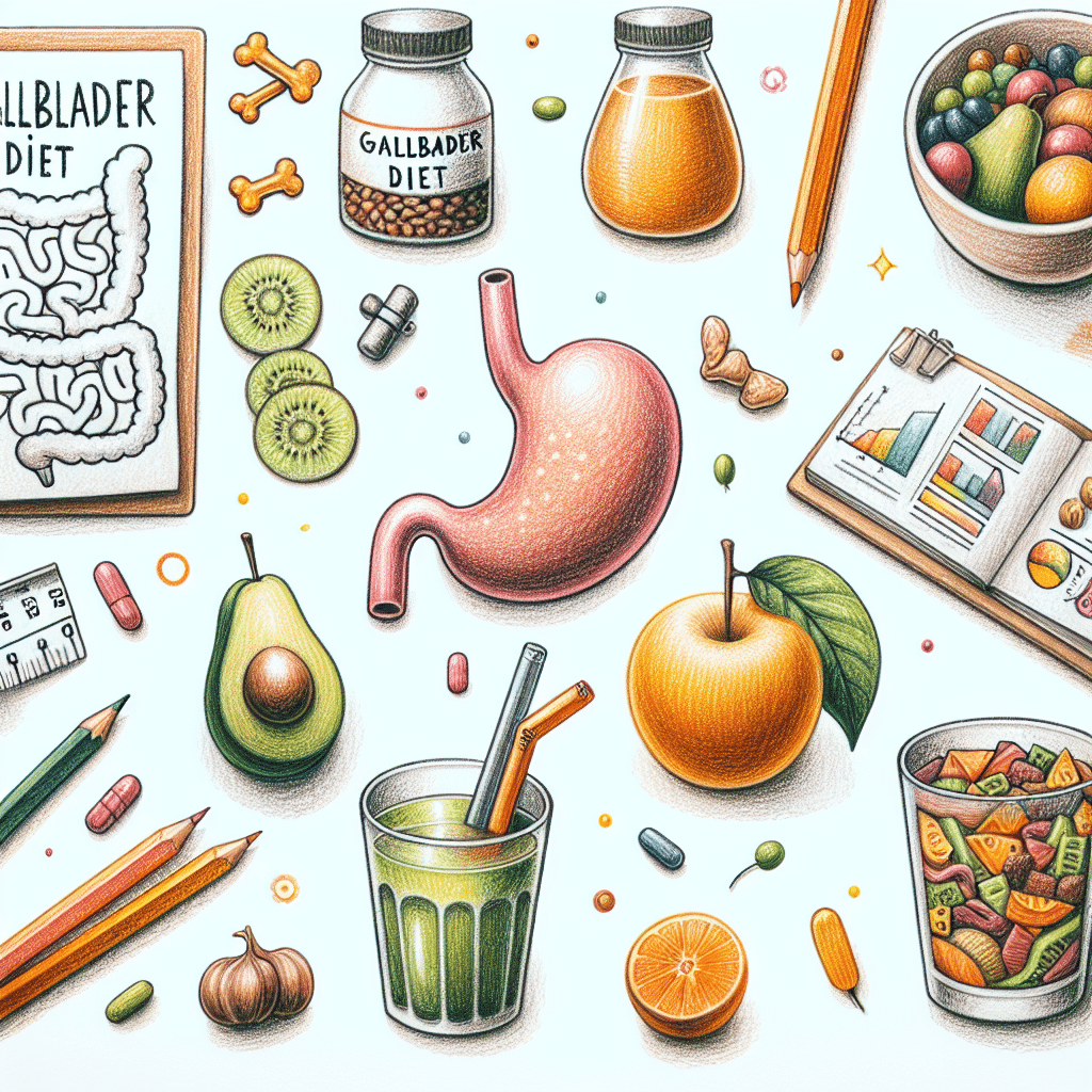 Pastelková ilustrace znázorňující téma: Diety a výživa