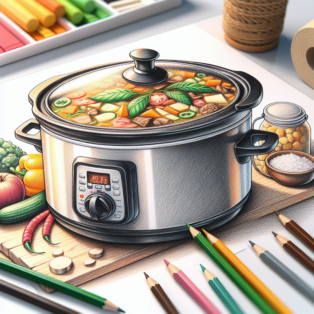 Pastelková ilustrace znázorňující téma: Vaření