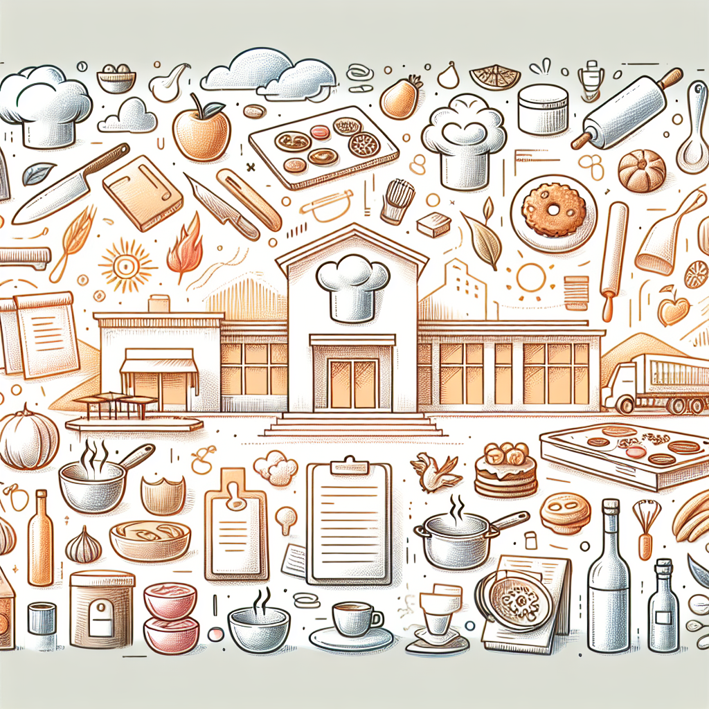 Pastelková ilustrace znázorňující téma: Gastronomie