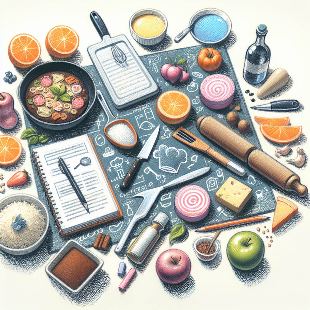 Pastelková ilustrace znázorňující téma: Kulinářství